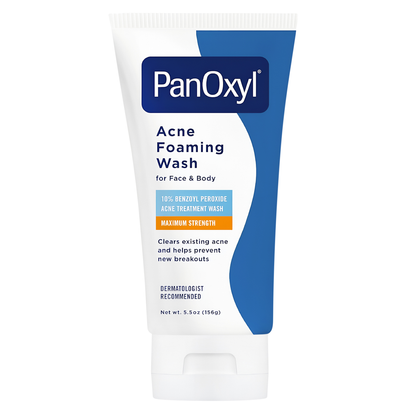 PanOxyl ®️ Acne Foaming Wash 10% Benzoyl Peroxide Maximum Strength • Acne Foaming Wash Against Acne & Further Outbreak Of Acne • 1x156gr